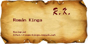Román Kinga névjegykártya